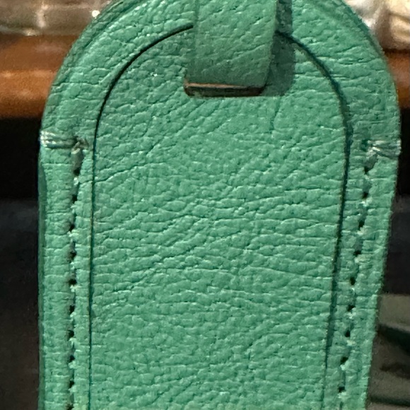 Cole Haan Zoe Aqua Green Leather Large Bucket Shoulder Bag Purse EUC!, MSRP $348 - Picture 6 of 8